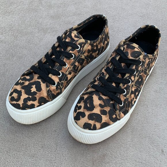 Steve Madden Emmi Women's Leopard Print Platform Sneakers Sz 8.5 - Picture 4 of 15